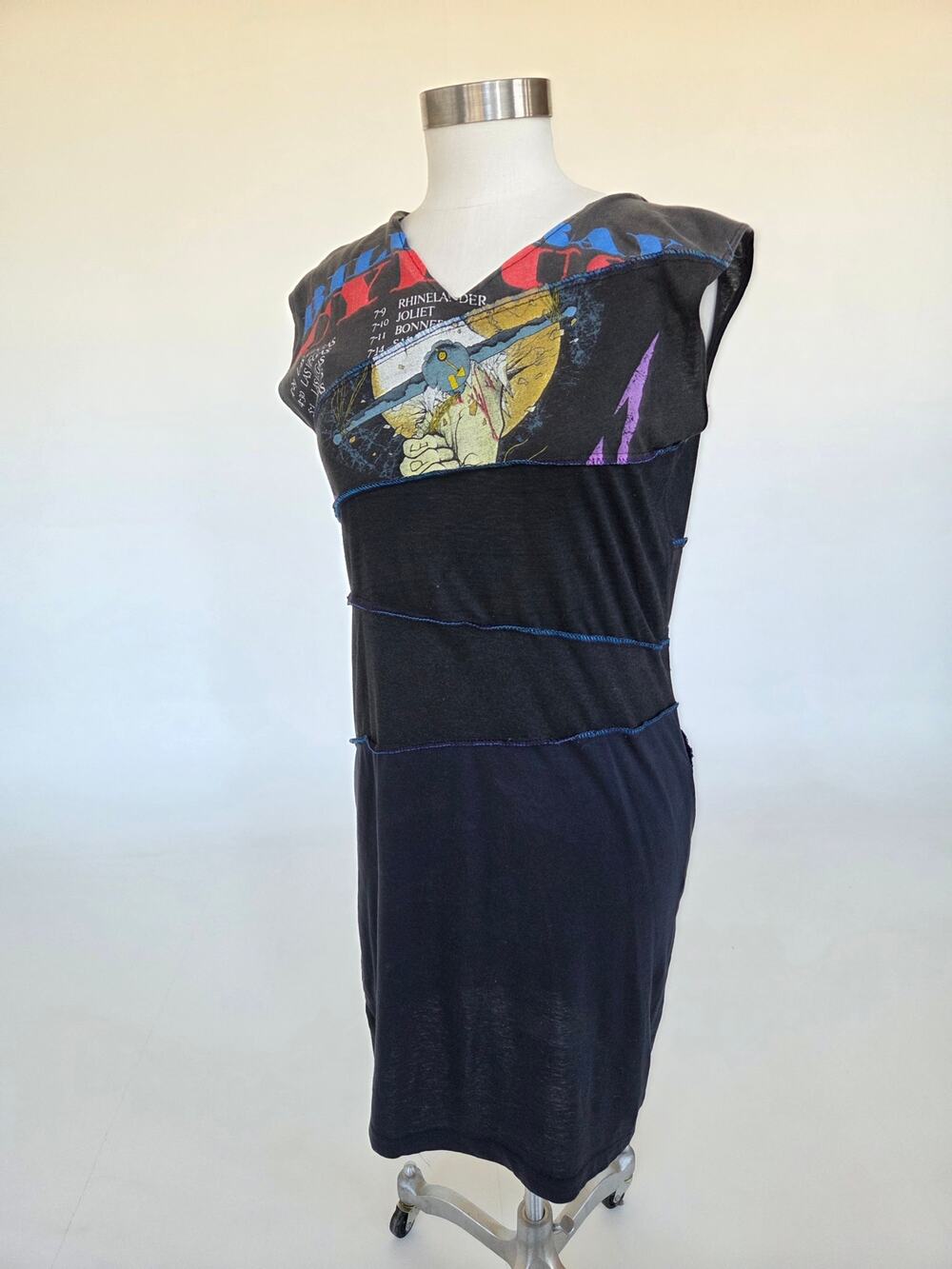 One of a kind Upcycled Vintage Billy Ray Cyrus Harley Davidson Patchwork Dress